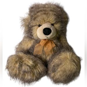 Russ Berrie Quill Teddy Bear Plush Stuffed Animal Frosted Brown 9.5" HTF